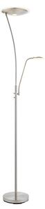 Alassio Mother And Child Task Floor Lamp In Satin Chrome