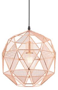 Armour Steel Ceiling Pendant Light In Copper