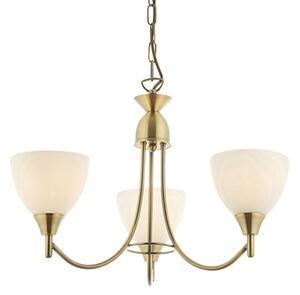 Alton 3 Lights Ceiling Pendant Light In Antique Brass