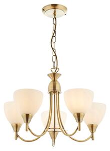 Alton 5 Lights Ceiling Pendant Light In Antique Brass