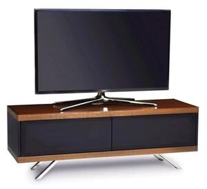 Tavin High Gloss TV Stand With 2 Storage Compartments In Walnut