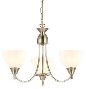 Alton 3 Lights Ceiling Pendant Light In Satin Chrome