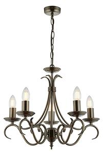 Bernice 5 Lights Ceiling Pendant Light In Antique Silver