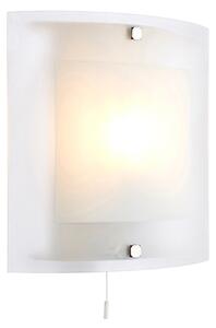 Blake Clear Frosted Glass Wall Light In Chrome