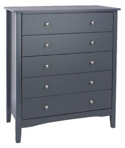 Kamuy Wooden Chest Of 5 Drawers In Midnight Blue