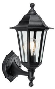 Bayswater Traditional Clear Glass Wall Light In Black