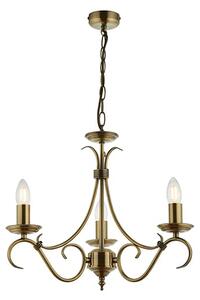 Bernice 3 Lights Ceiling Pendant Light In Antique Brass