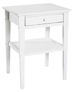 Stockton Wooden 1 Drawer Side Table In White