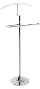 Peninsula Metal Valet Stand In Chrome And White