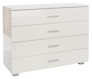 Lufkin High Gloss Chest Of 4 Drawers In White