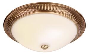 Brahm 2 Lights Flush Ceiling Light In Antique Brass