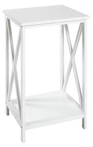 Stockton Square Wooden Side Table In White