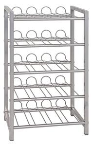 Hyattsville Small Metal 5 Shelves Bottle Rack In Aluminium