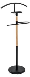 Longview Metal Valet Stand In Black And Beech