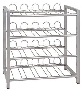 Hyattsville Metal 4 Shelves Bottle Rack In Aluminium