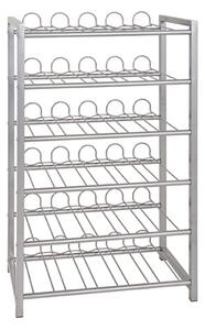 Hyattsville Small Metal 6 Shelves Bottle Rack In Aluminium