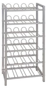 Hyattsville Metal 6 Shelves Bottle Rack In Aluminium