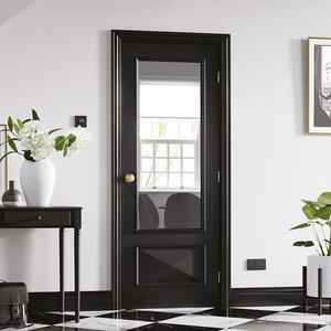 Knightsbridge Glazed 1981mm x 686mm Internal Door In Black