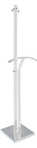 Dunn Metal Coat Stand With Valet Stand In White High Gloss