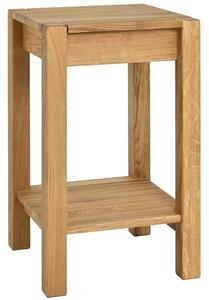 Fortworth Tall Wooden Side Table In Oiled Oak