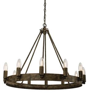 Chevalier 12 Lights Ceiling Pendant Light In Aged Metal Paint