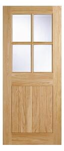 Cottage 4 Panels Glazed 1981mm x 762mm External Door In Oak