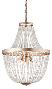 Celine 5 Lights Glass Ceiling Pendant Light In Rose Gold