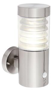 Equinox LED Polycarbonate Wall Light In Brushed Stainless Steel