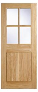 Cottage 4 Panels Glazed 2032mm x 813mm External Door In Oak