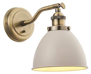 Franklin Wall Light In Taupe And Antique Brass