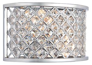 Hudson 2 Lights Clear Crystal Wall Light In Polished Chrome