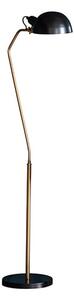 Largo Task Floor Lamp In Satin Black And Aged Brass