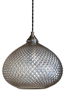 Livia Champagne Glass Ceiling Pendant Light In Antique Brass