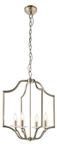 Lainey 4 Lights Ceiling Pendant Light In Antique Brass
