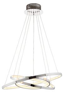 Kline 3 Ring Ceiling Pendant Light In Polished Chrome