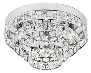 Motown 4 Lights Clear Crystals Flush Ceiling Light In Chrome