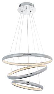 Ozias LED 3 Lights Crystals Pendant Light In Polished Chrome