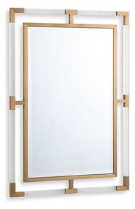 Marisa Rectangular Wall Mirror In Gold Wooden Frame