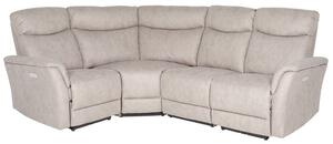 Maritime Electric Recliner Fabric Corner Sofa In Taupe