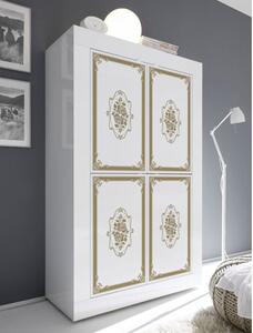 Sisseton High Gloss 4 Doors Highboard In White