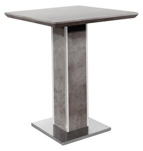 Bette Wooden Bar Table In Light Grey Concrete Effect