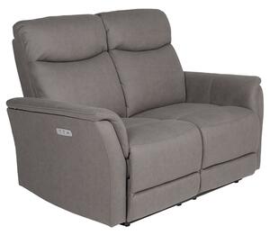 Maritime Electric Recliner Fabric 2 Seater Sofa In Grey