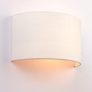 Obi Linen Wall Light In Vintage White