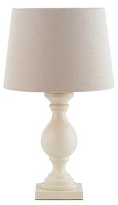 Marsham Ivory Fabric Shade Table Lamp In Ivory Wood