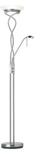 Monaco Mother And Child Task Floor Lamp In Satin Chrome