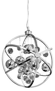 Muni LED 480mm Clear Glass Spheres Pendant Light In Chrome