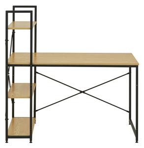 Loxton Wooden Laptop Desk With Shelves In Light Yellow