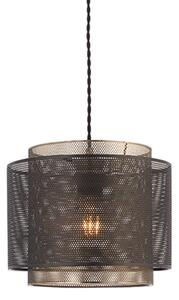 Plexus Large Pendant Light In Matt Black And Antique Brass