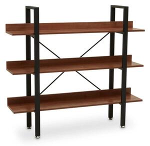 Loxton Wooden 3 Tier Shelving Unit In Red Pomelo