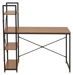 Loxton Wooden Laptop Desk With Shelves In Red Pomelo